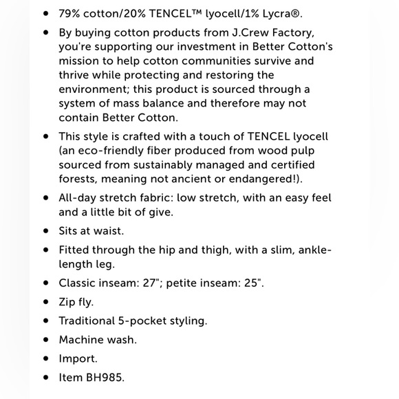 NWT J. Crew The Essential Straight Jean Size 27 - Picture 4 of 8